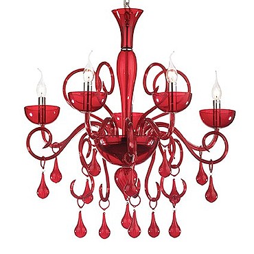  Ideal Lux Lilly SP5 Rosso 73453 PS1019623-14682