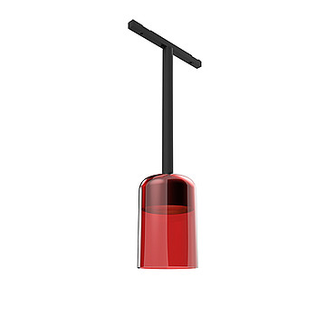  Flos Suspension Glass Structure Black Rod 400 mm Red Glass 03.6482.RC PS1029300-58091
