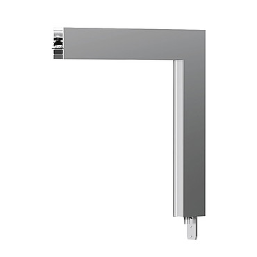  Artemide A.24 - Wall/Ceiling Diffused Emission - 90 Angle (perpendicular planes) - Direct Emission - 4000K - Brushed Silver AQ31715 PS1037301-90024