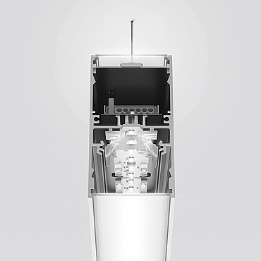  Artemide A.39 Suspension - Structural Module 1184mm - Direct + Indirect Emission - 3000K - Undimmable - White AT19101 PS1037322-90949