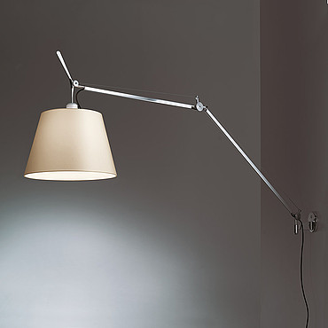  Artemide Tolomeo Mega Wall LED 2700K - with Dimmer on cable - Alluminium 0762W10A+0563050A PS1037523-95625