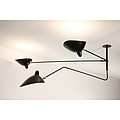  2 STILL & 1 CURVED ROTATING ARM CEILING LAMP
