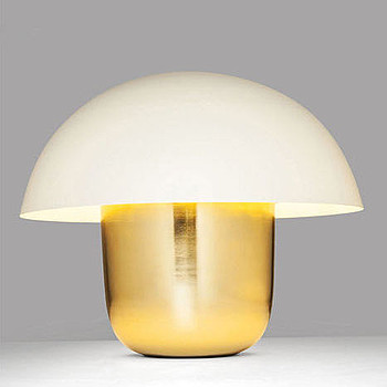 Mushroom White-Brass Kare Design