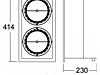Габаритные размеры светильника HALLA BONDI, арт. 23-010N-2100L, E