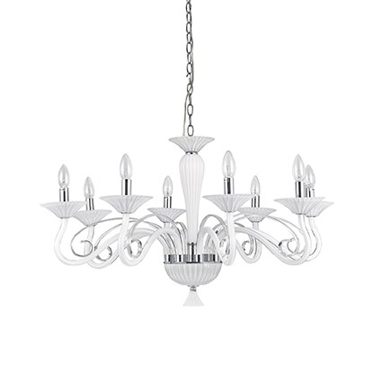 Люстра Ideal Lux Maximilian SP8 Bianco 111490 PS1020273
