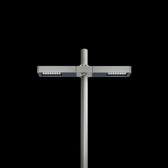 Светильник Ares Dooku400 Power LED / Pole ⌀ 76mm - Double Top Pole - Wide Beam 120° (Wide Spaces - Public Areas - Parking Areas) / Anthracite 539048.3 PS1026775-43721