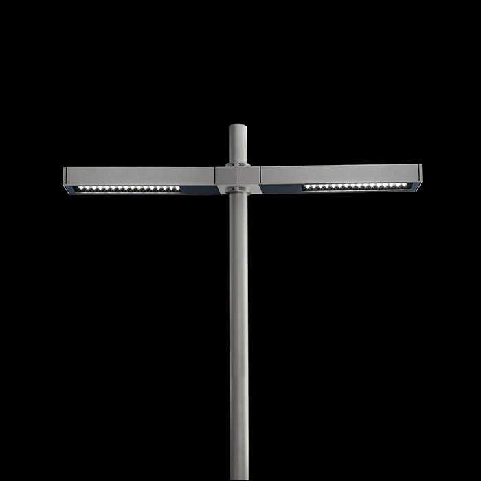 Светильник Ares Dooku600 Power LED / Pole ⌀ 76mm - Double Top Pole - Wide Beam 120° (Wide Spaces - Public Areas - Parking Areas) / Grey 539012.6 PS1026801-35569