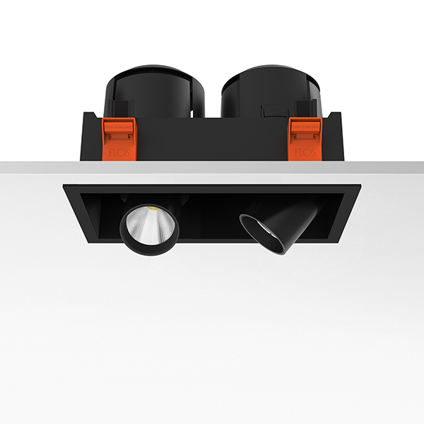 Светильник Flos Johnny 120 Square 2L – Recessed Universal Frame Black 03.0743.14 PS1028027-49487