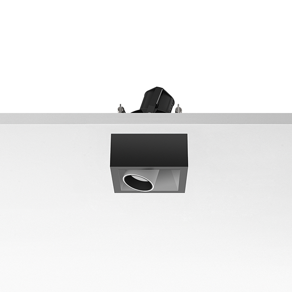 Светильник Flos Johnny 80 Semi-Recessed 1L Square Black 03.0762.14 PS1031193-52992