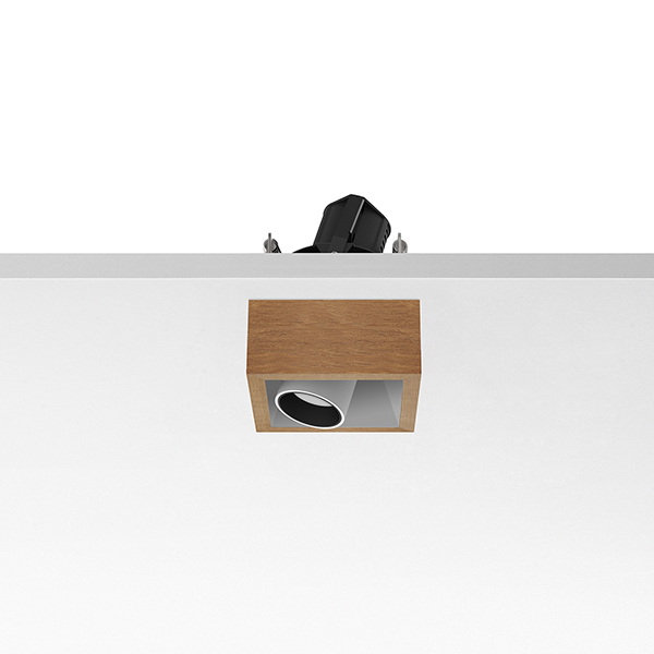 Светильник Flos Johnny 80 Semi-Recessed 1L Square Teak 03.0762.TK PS1031193-52991