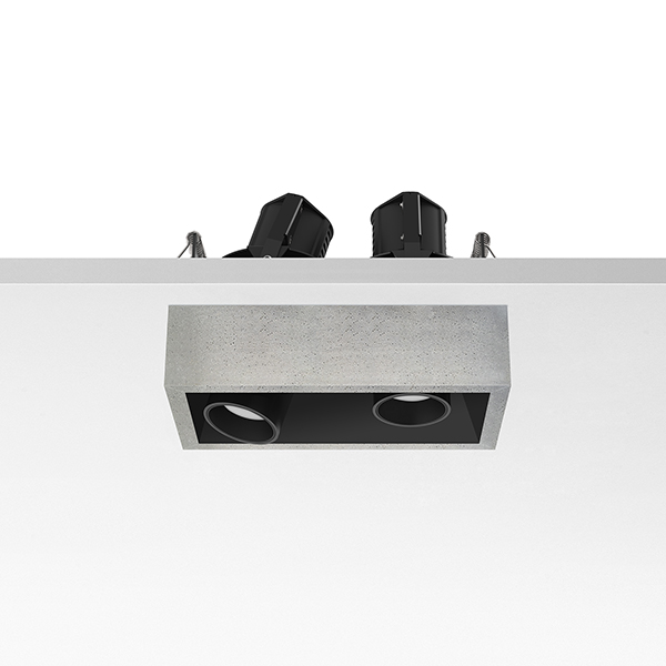 Светильник Flos Johnny 80 Semi-Recessed 2L Square Concrete 03.0733.CE PS1031192-52975