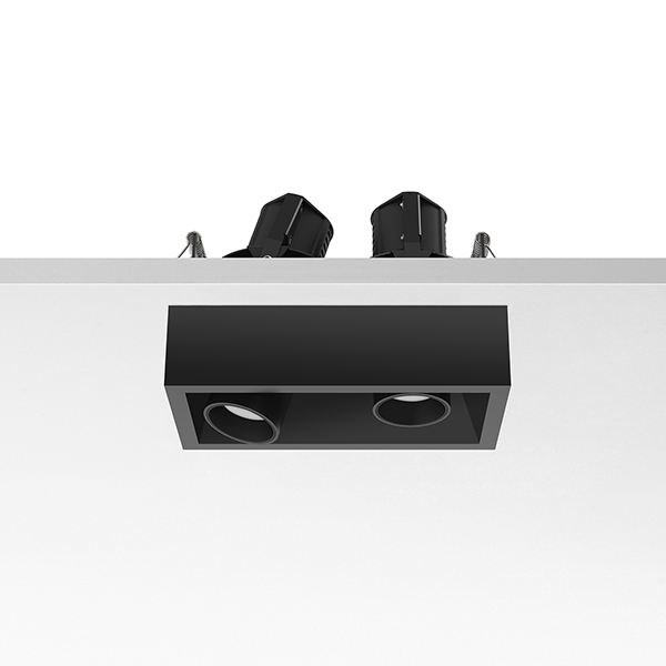 Светильник Flos Johnny 80 Semi-Recessed 2L Square Black 03.0735.14 PS1031192-52983