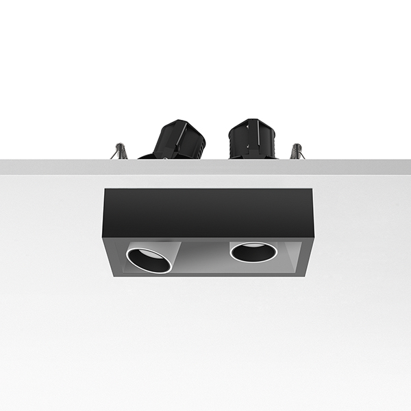 Светильник Flos Johnny 80 Semi-Recessed 2L Square Black 03.0772.14 PS1031192-53010