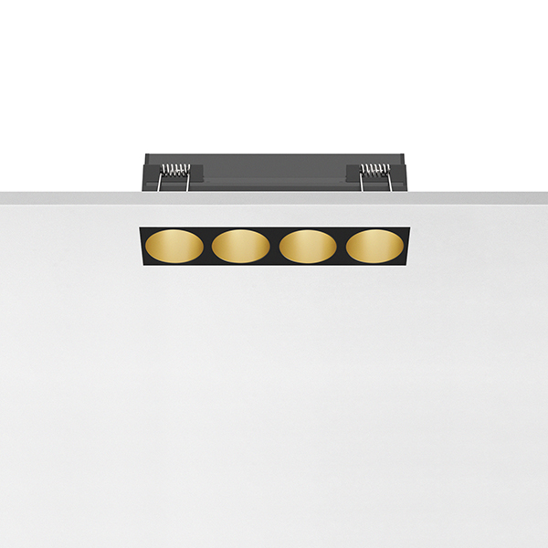 Светильник Flos Light Shadow Fixed No Trim Dali Version 4 Spots Optic Flood Black / Matt Gold 03.9228.14.DA PS1031259-59113