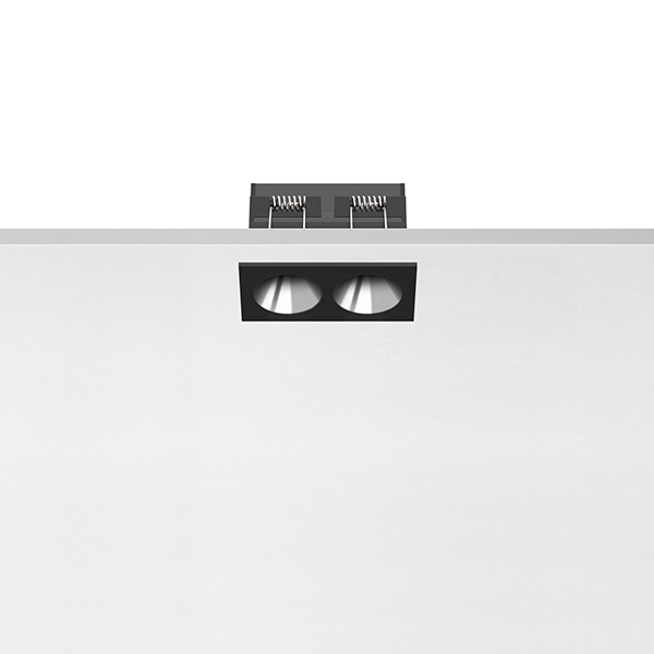 Светильник Flos Light Shadow Fixed Trim 2 Spots Optic Medium Black / Chrome 03.9112.14 PS1029627-58838