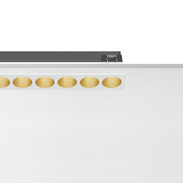 Светильник Flos Light Shadow Fixed Trim 8 Spots Optic Flood White / Matt Gold 03.9148.40 PS1029627-58937
