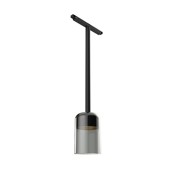 Светильник Flos Suspension Glass Downlight 110 Black Rod 400 mm On Board Dimmer Smoked Glass 03.8131.FU PS1029424-58250