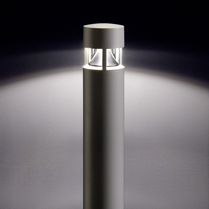 Светильник Ares Silvia on post / H. 1200 mm - Transparent Glass - 360° Emission / Grey 857168.6 PS1026740-43710