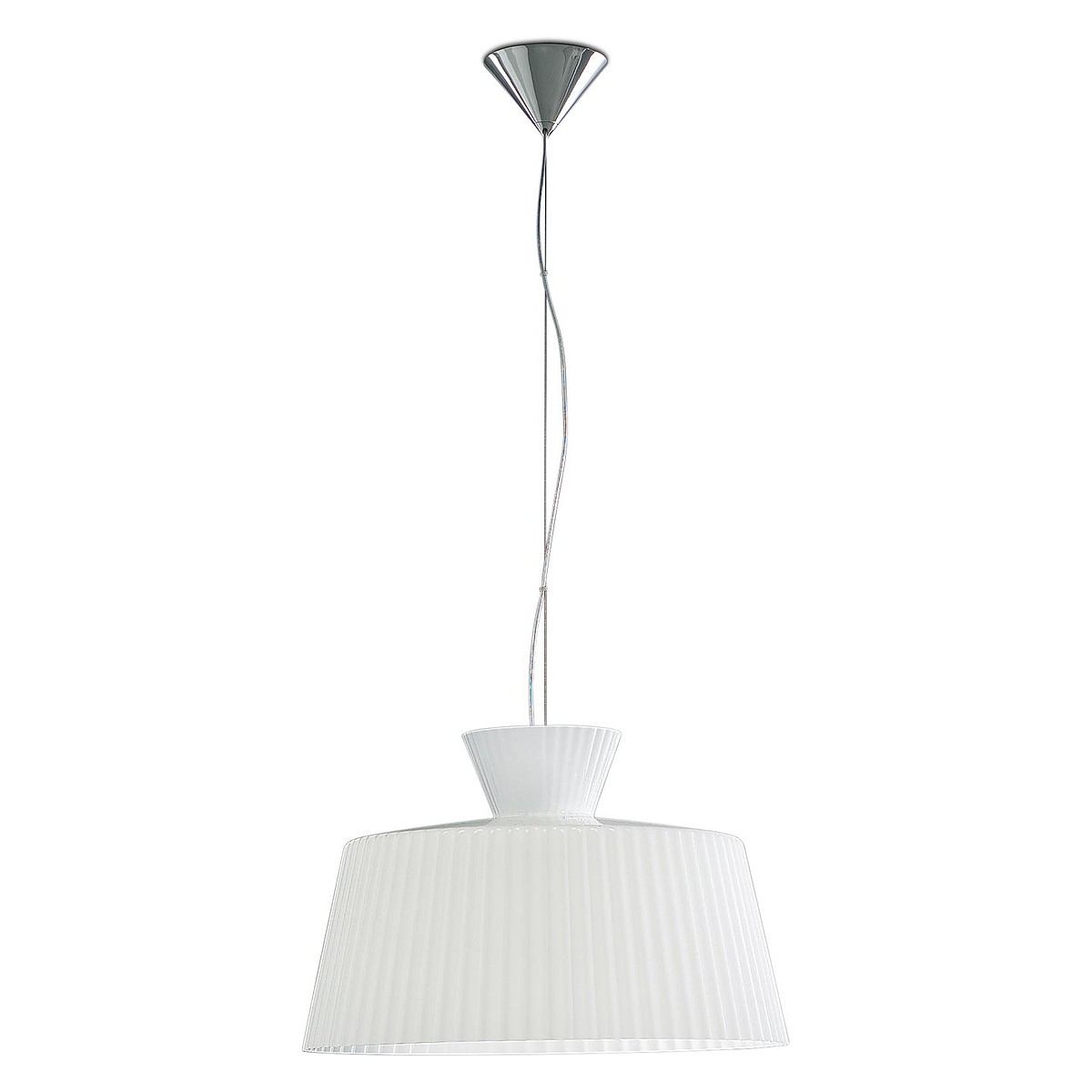 Подвес Leucos KATERINA S50 E27 GLOSSY WHITE, NICKEL FRAME 0003199 PS1035023-82342