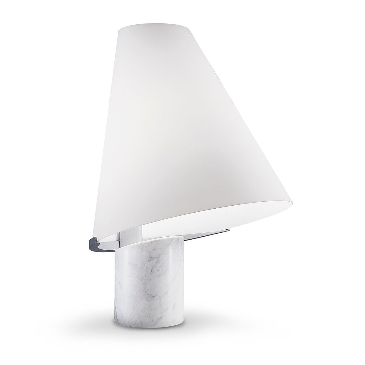 Лампа Leucos MICENE T WHITE GLASS CARRARA MARBLE BASE TIT. 0004038 PS1035060