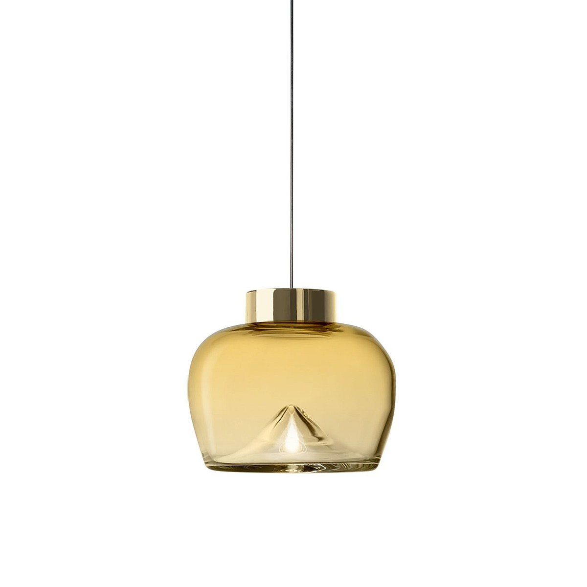 Подвес Leucos AELLA BOLD S NO CANOPY GOLD/GLASS AMBER 0009278 PS1034865-81665