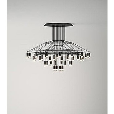  Vibia Wireflow Chandelier Matt black lacquer / RAL 9005 037604 PS1034515-79868