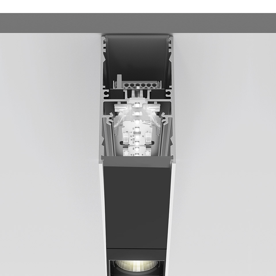 Светильник Artemide A.39 Suspension/Ceiling - Direct Emission - 1184mm - 36° - 4000K - Undimmable - 3x4 Optics - Black BH00504 PS1036872-91112