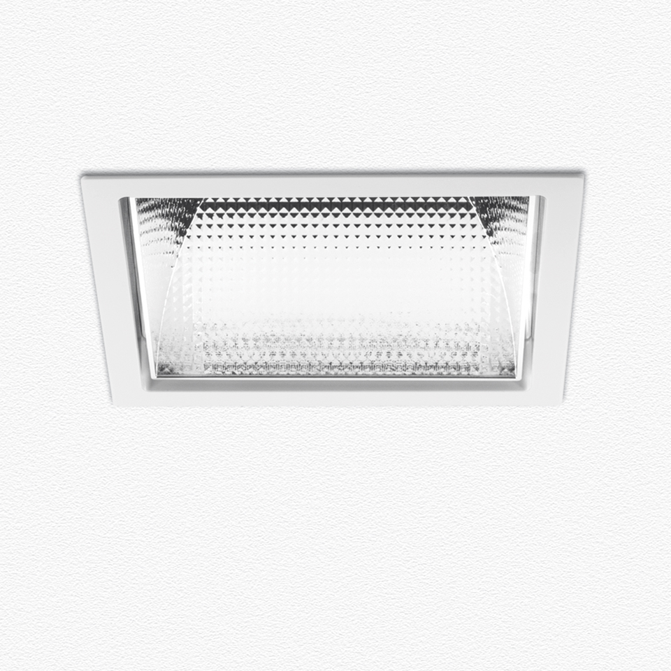 Светильник Artemide Luceri LED Kadro Trim - Faceted Mirror Optics 4000K - Driver 35W Undimmable - White BB12101+DV1017 PS1036992-93757