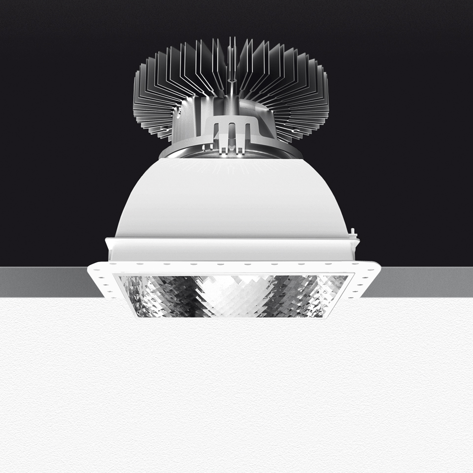 Светильник Artemide Luceri LED Kadro Trimless - Faceted Mirror Optics 4000K - Driver 35W Undimmable BB11100+DV1017 PS1036991-93739