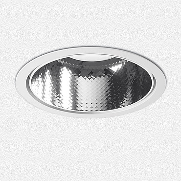  Artemide Luceri LED Round Trim - LED High-Performance Faceted Mirror Optics 26W 3000K - White M244221 PS1037432-93728