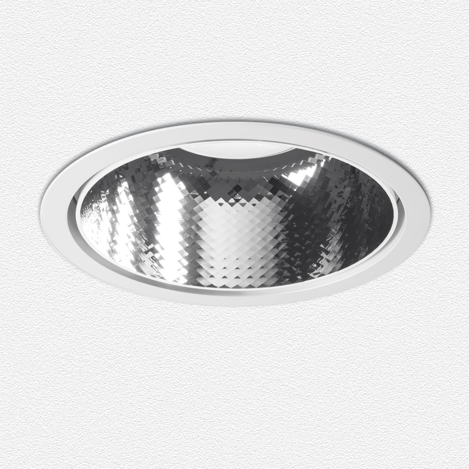 Светильник Artemide Luceri LED Round Trim - LED High-Performance Faceted Mirror Optics 19W 4000K - White M244121 PS1037432-93726