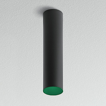  Artemide Tagora Ceiling 80 - Led 52 4000K - Black/Green - Dimmable Dali AB08659 PS1037509-95359
