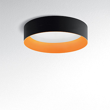  Artemide Tagora Ceiling 970 - LED 3000K - Dali SwitchDim - Orange/Black M248011 PS1037154-95379
