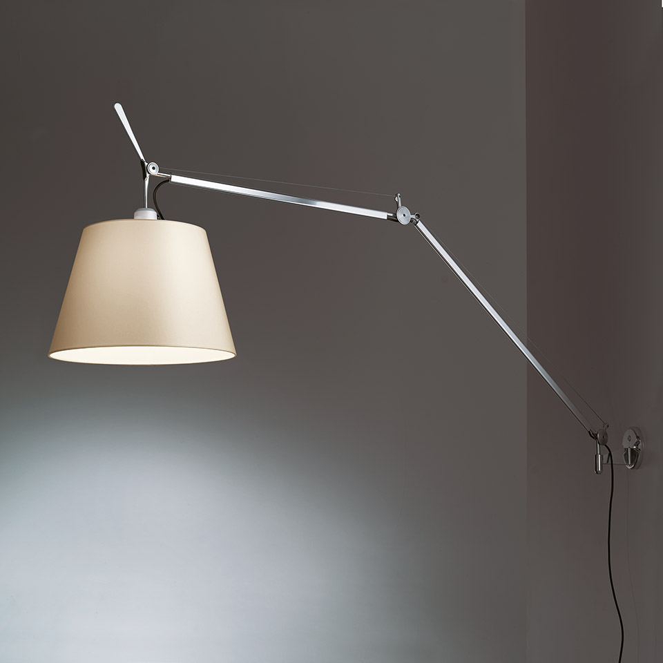 Бра Artemide Tolomeo Mega Wall LED 2700K - with Dimmer on body lamp - Black 0761W30A+0563050A PS1037523-95630