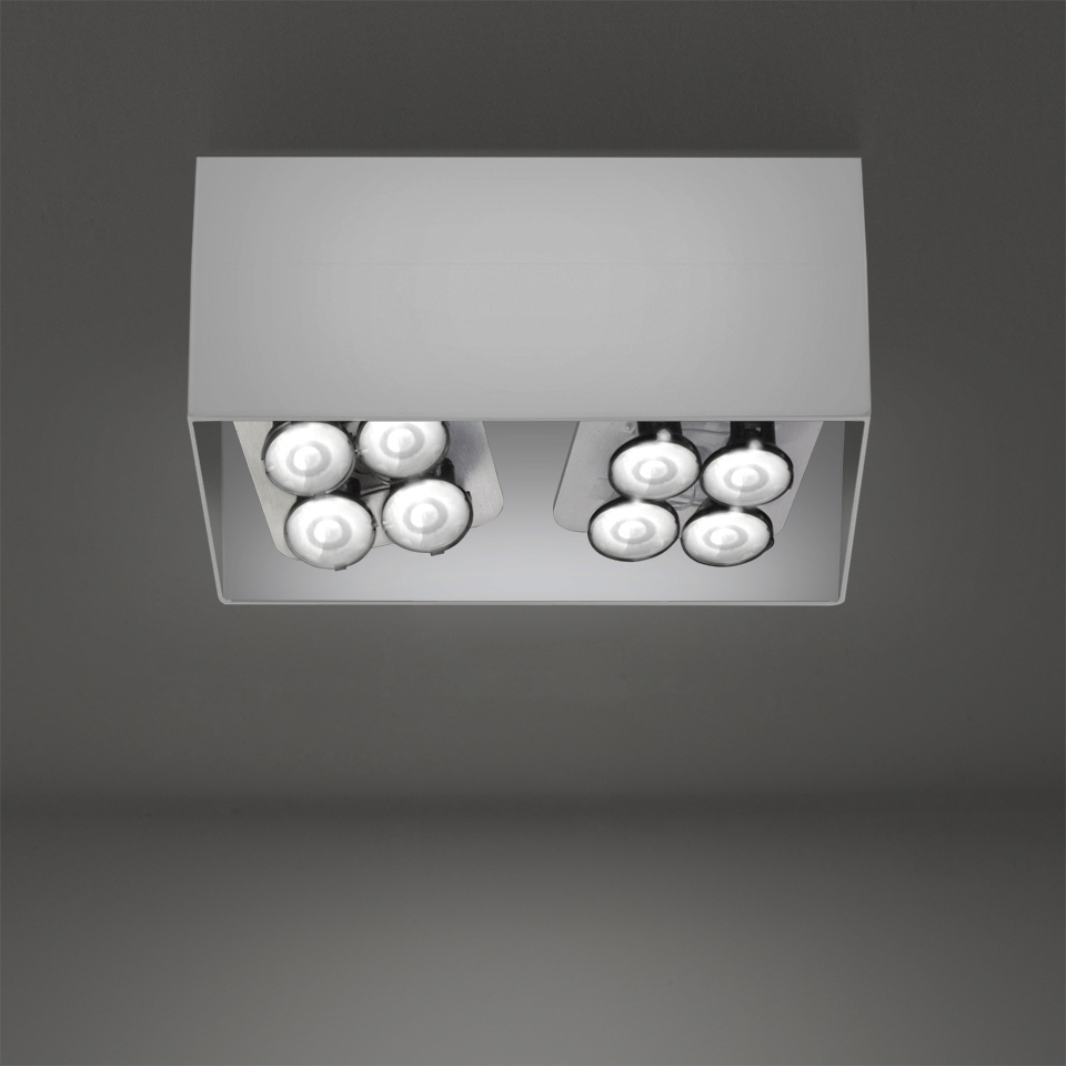 Светильник Artemide Una Pro 75 SMD - 2x4 LED 38° 3000K Aluminium DD0014L00D3SW PS1037538-95857