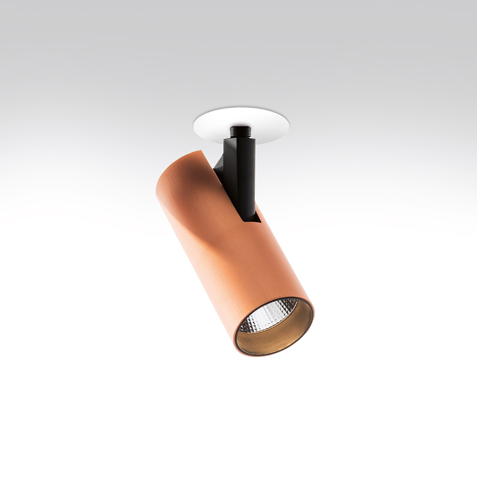 Светильник Artemide Vector Semirecessed 55 - 17,5W 16° 3000K Brushed copper AP61118 PS1037223-96615