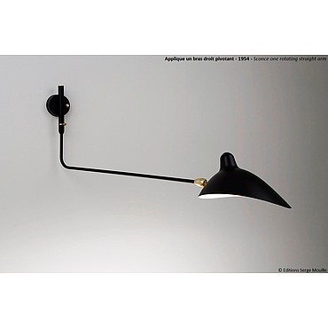  Serge Mouille ONE STRAIGHT ARM WALL LAMP AP1BD PS1040646
