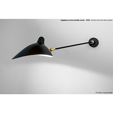  Serge Mouille ONE ARM WITH TWO SWIVEL WALL LAMP AP1B2R PS1040653