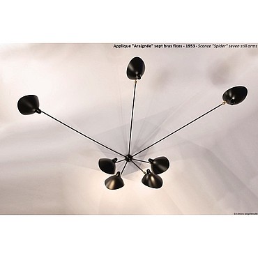  Serge Mouille 7 STILL ARMS SPIDER WALL LAMP AR7B PS1040656
