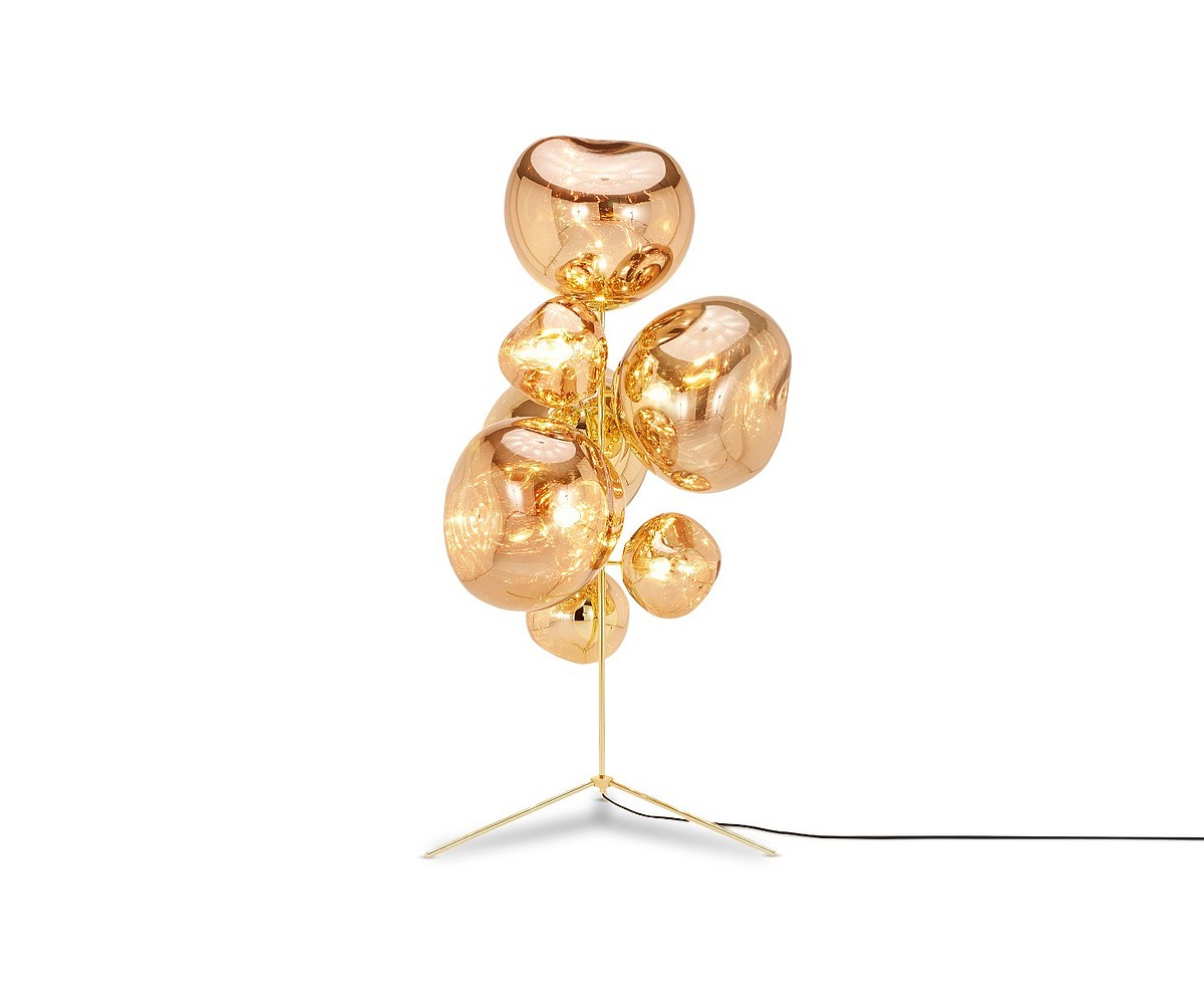 Светильник Tom Dixon Melt Gold Stand Chandelier EU MESC01G-FEUM1 PS1044000