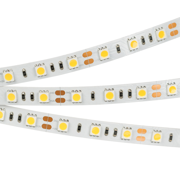 Лента Arlight RT2-5050-60-12V Warm White (300 LED, 14.4 Вт/м, IP20) 014385 PS1044184-150439