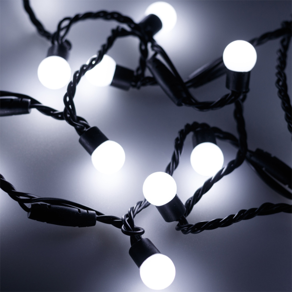 Светодиодная гирлянда Arlight ARD-BALL-CLASSIC-D17.5-20000-BLACK-200LED WHITE (230V, 14W, IP65) 025590 PS1045116-152903