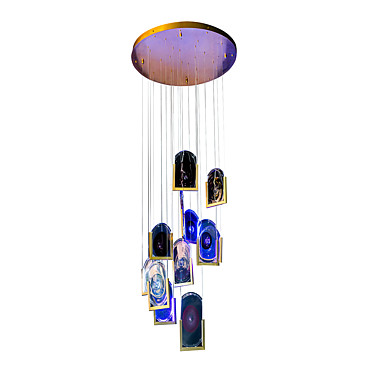  Garcia Requejo Glass and brass ceiling lamp 1000962544 PS1048743