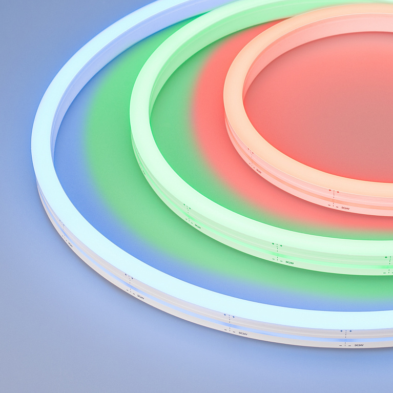 Гибкий неон Arlight MOONLIGHT-SIDE-GM192-12x17mm 24V RGBW-Warm (14.4 W/m, IP67, 5m, wire x2) 042748 PS1048252-175240