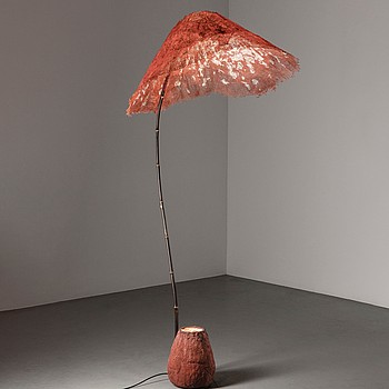 Ishigaki Floor Lamp 25 Sunset Coral Carpenters Workshop Gallery