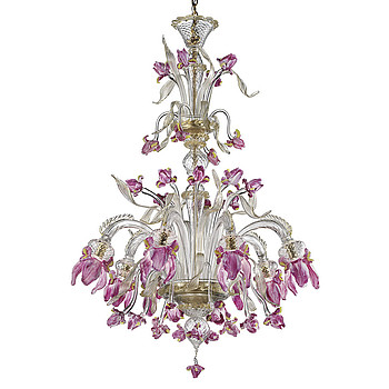 Traditional Venetian chandeliers Glass and Glass