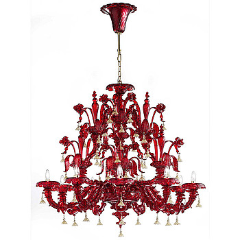 Traditional Venetian chandeliers Glass and Glass