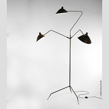 3 ROTATING ARM STANDING LAMP Serge Mouille