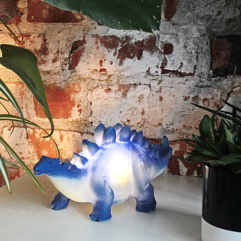 Blue Stegosaurus Mini LED House Of Disaster