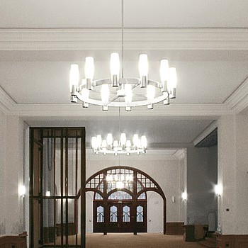 LIMBURG LED pendant chandelier one sided Bega